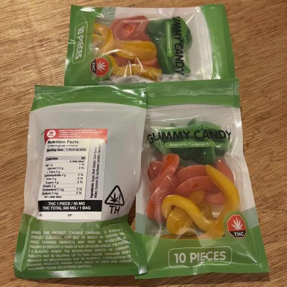 Worms candy 10 pieces 500mg THC