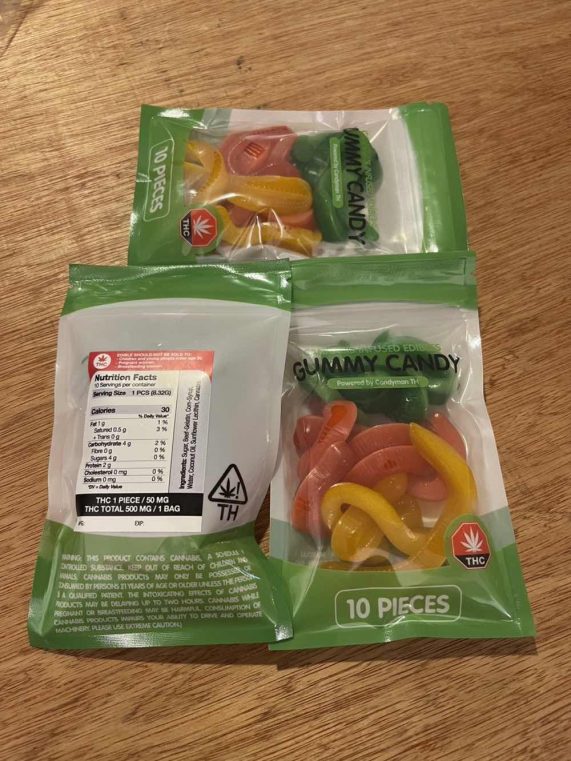 Worms candy 10 pieces 500mg THC