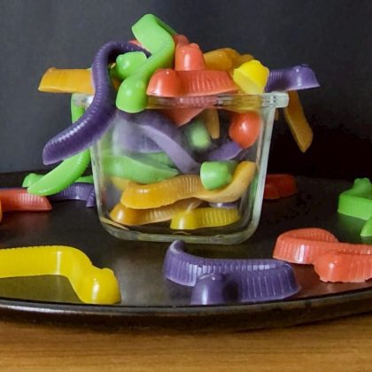 THC – 50 mg. per gummies 10 pics per bag Ingredients: Sugar, Beef-Gelatin, Corn Syrup, Water, Coconut Oil, Sunflower Lecithin, Cannabis