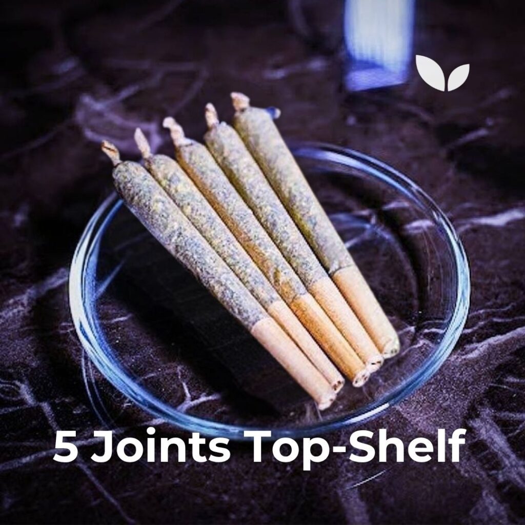 5 top shelf prerolls